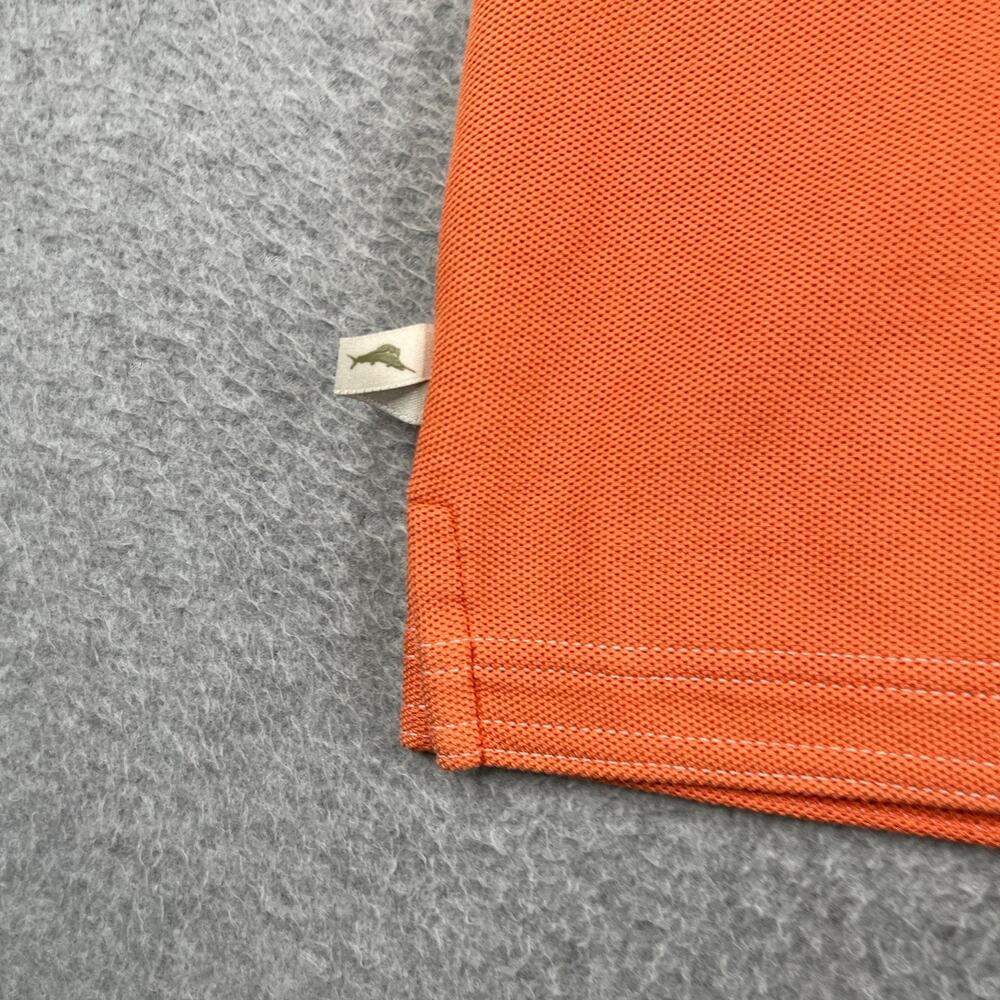 Tommy Bahama Supima Polo Shirt Coral Orange Beach Casual Mens Large - Picture 8 of 11